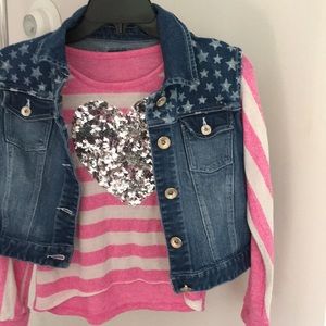 Justice shirt n Jean jacket